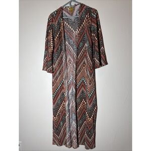 WRANGLER Aztec Western Duster Polyester Cardigan Long Medium